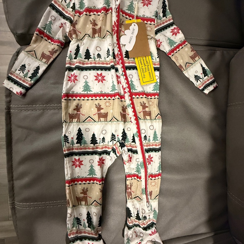 Angel Dear Holiday Pattern Kids One Piece